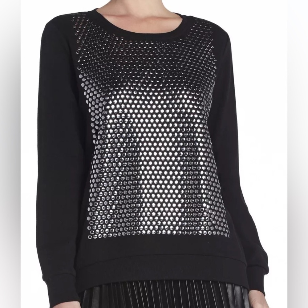 NEW BCBG MAX AZRIA KATLIN OVERSIZED EMBELLISHED SWEATSHIRT AJA1Q904/B170…